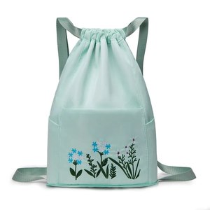 Rilibegan Nylon Backpack Swimming and Fitness <b>Bag</b> <b>Large</b> Capacity Embroidered Backpack Splash Proof Sports <b>Bag</b> - Product Image 1