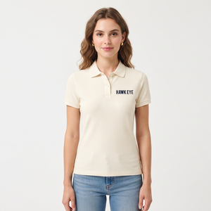 เสื้อโปโลผ้าฝ้ายสำหรับผู้หญิง สวมใส่สบายๆ แขนสั้น น้ำหนักเบา เหมาะกับฤดูร้อน ดีไซน์ทันสมัย คอปกคลาสสิก - Product Image 1