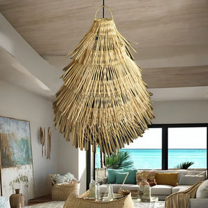 Lustres faits à la main Lampes suspendues Matériau en rotin de haute qualité disponible Ovale carré Long Prix bas Quantité de commande - Product Image 5