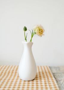 Jarrón de Cerámica Blanco Mate Moderno con Elegante Silueta Curva, Diseño Minimalista, Perfecto para Decoración Contemporánea del Hogar - Product Image 3