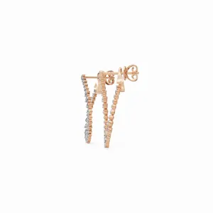 Pendientes de Diamantes Venus Celestial Frame en Corte Redondo, Oro Rosa de 18K, 62 Piezas de Diamantes, Joyería Fina para Mujer - Product Image 1
