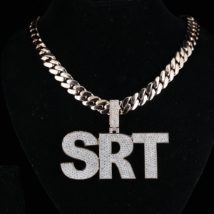 Hip Hop Custom Pendant Huge Initial Letter VVS Diamond 925 Silver Gold Plated Iced Out Moissanite Pendant with Chain - Product Image 2