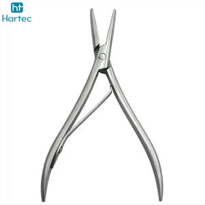 Pince à cheveux en acier inoxydable argenté à dents plates de 7 pouces avec rainures lisses, outils pour extensions de cheveux en kératine - Product Image 3