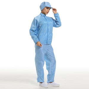 Chaqueta Reutilizable y Lavable para Cuarto Limpio, Uniforme Antiestático de Poliéster y Fibra de Carbono para Taller de Alimentos, Batas ESD - Product Image 4