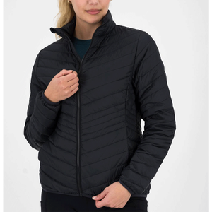 <b>Women's</b> <b>Black</b> Hooded Puffer Jacket Lightweight Zip Up Autumn Warm <b>Coat</b> - Product Image 5