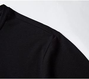 Camiseta de Manga Corta con Cuello Redondo y Pedrería Personalizada para Hombre, 100% Algodón, Color Sólido, Brillante, Transpirable y Ecológica - Product Image 4