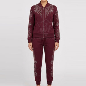 <b>Sparkly</b> <b>Two</b> <b>Piece</b> Tracksuit for Women Rhinestone Breathable Long Sleeve Women Rhinestone Tracksuits Matching <b>Set</b> - Product Image 4