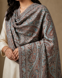 Premium Grey Lightweight Breathable Anti-Bacterial Viscose Women's <b>Scarf</b> | Tropical Pattern Long Length Shawl <b>Wrap</b> | Soft - Product Image 5