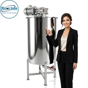 Tanque Mezclador Automático de Acero Inoxidable con Agitador para Mezclar Bebidas Carbonatadas y Líquidos |   Equipo Industrial Micron India - Product Image 2