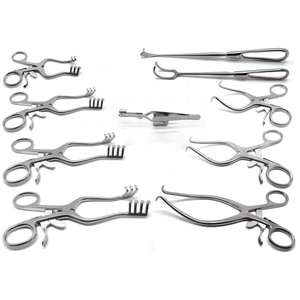 Lot de 10 rétracteurs chirurgicaux vétérinaires Weitlaner Gelpi Orthopedic Thyroid Cushing-Vein Sharp de Dentavex - Product Image 1