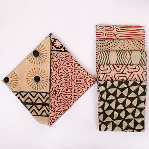 Bandanas en coton naturel Bagru de luxe, faits à la main, accessoires capillaires vintage pour l'été, promotionnels pour les voyages et le branding. - Product Image 5