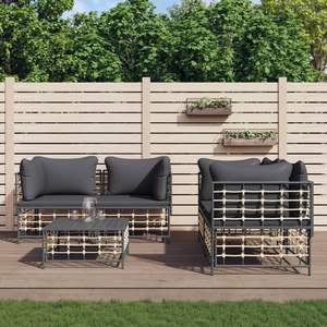 Ensemble de salon de jardin anthracite - Product Image 1