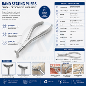Pinza de Ortodoncia Dental Clase II con Certificación CE, Ajuste de Alambre Bidireccional, Herramienta Manual de Acero Inoxidable - Product Image 6