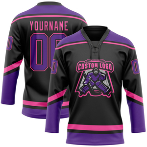 Maillot de hockey sur glace personnalisé avec logo, prix de gros, coupe ample, 100 % polyester, imperméable, mode personnalisée, OEM, respirant - Product Image 4