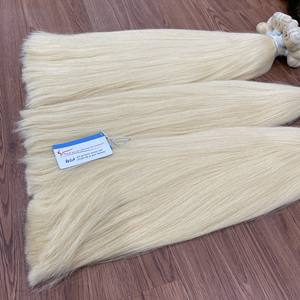 Top qualité doux lisse plus mince russe #60 cheveux Machine trame pas de retour cheveux Double dessiné trame Extensions de cheveux - Product Image 4