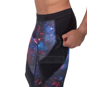 Leggings pour hommes de haute qualité, taille élastique, séchage rapide, compression, vêtements de sport, course à pied, fitness, logo personnalisé, vente en gros, faible MOQ - Product Image 3