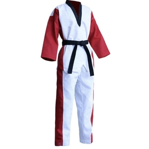 Uniforme de Taekwondo Azul y Blanco para Adultos Unisex, 100% Algodón, Duradero, Corte Regular, Teñido Liso, Disponible en Stock - Product Image 3