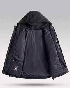 Veste tactique imperméable pour homme, coupe-vent avec design cargo multi-poches pour le streetwear urbain en plein air - Product Image 2