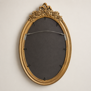 Luxury <b>Gold</b> Oval Wall <b>Mirror</b> Ornate Floral Frame Vintage Decorative Bathroom Bedroom Living Room Home Decor Accent <b>Mirror</b> - Product Image 5