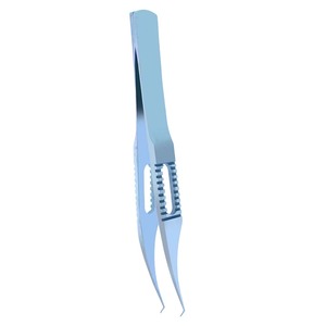 Pinzas Oftálmicas Quirúrgicas Microfórceps Manuales de Acero Inoxidable, Instrumento Oftalmológico Hospitalario con Punta Fina Curva para Capsulorrexis y Cataratas - Product Image 6
