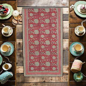 เครื่องประดับแฟชั่นลายสัตว์ทะเล ผ้าฝ้ายออร์แกนิค 100% น้ำหนัก 160 กรัม ผ้าปูโต๊ะพิมพ์ลายบล็อกสีพื้น รุ่น INF10 โดย STUDIO-N - Product Image 3