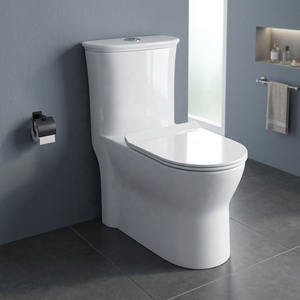 Inodoro de Cerámica de Una Pieza Cuadrado Premium con Sistema de Doble Descarga para Proyectos Residenciales y Villas de Lujo - Product Image 5