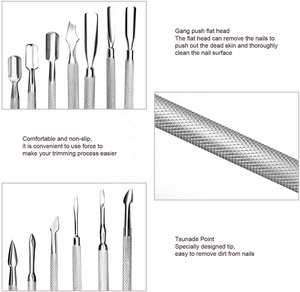 Spatule à double face en acier inoxydable de qualité supérieure, outil pousse-cuticules, dissolvant de vernis gel, couleur personnalisée, pour le nettoyage des ongles - Product Image 4