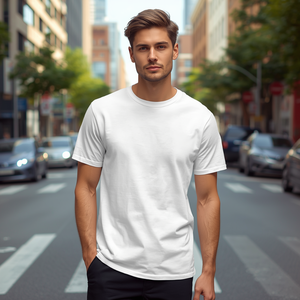 T-shirt uni de haute qualité 100% coton, manches courtes, col rond, avec personnalisation OEM ODM - Product Image 5