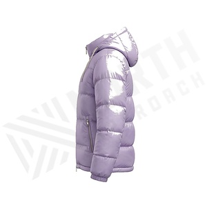 Hooded Waterproof <b>Bubble</b> Thick Quilted Jacket Women's Winter Windproof Polyester Wadding Full Sleeve Regular Length Zipper - Product Image 3