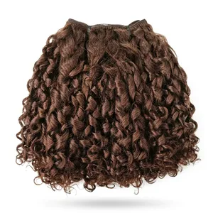 100% Remy Weft <b>Curly</b> Hair Highlighted Full Lace <b>Wig</b> Long <b>Brown</b> Natural <b>curly</b> Texture Human Weft Customizable - Product Image 5