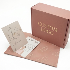Boîte en papier rigide avec logo personnalisé, papier artistique, rectangle, doublure en satin, estampage à chaud, emballage cosmétique haut de gamme - Product Image 1