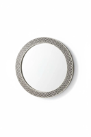 Miroir mural artisanal indien en os et nacre, écologique, de haute qualité, avec cadre décoratif de style moderne FAIZA, best-seller