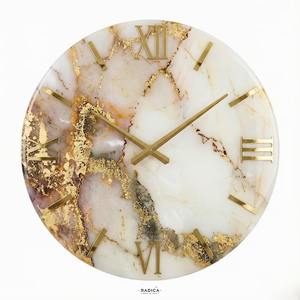 Reloj de pared Art Deco de resina epoxi personalizado con logotipo completo de la India - Decoración para el hogar, la oficina y la sala de estar, hecho en India - Product Image 6