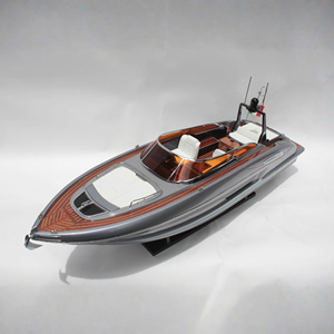 RIVA RIVALE 56 GRIS PEINT Modèle de bateau rapide en bois fait main de style européen Édition de luxe Forme personnalisée Autoportant pour - Product Image 1