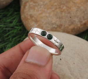 Bague Solitaire Classique Bohème Faite à la Main en Argent Sterling 925 avec Onyx Noir Taille Brillant Sertie Clos, Certifiée pour Mariage et Fêtes - Product Image 5
