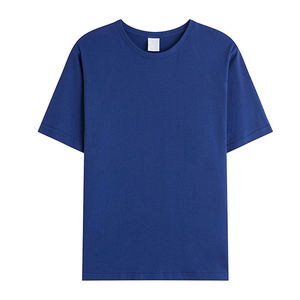 T-shirt en coton épais de haute qualité, sans marque, 100% coton, personnalisable avec logo brodé pour hommes - Product Image 4