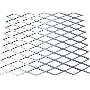 Grillage métallique perforé en acier inoxydable - Mailles rondes de 8 mm - Tissage en forme de losange pour protections de machines - Product Image 1