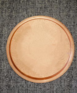 Handmade design vintage copper charger plate <b>Tray</b> antique finish metal charger plate Hammered rim decorative <b>dinner</b> charger - Product Image 6