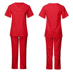New Design Unisex Breathable Knitted Material High Quality Short Sleeve Hospital Use Medical Nurse Customizable <b>Scrub</b> <b>Sets</b> - Product Image 5