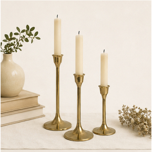 Hot Selling Vintage Brass <b>Candlestick</b> <b>Holders</b> Set of 3 Modern Taper Candle Stand Decorative Candle Stand for Events Parties - Product Image 6