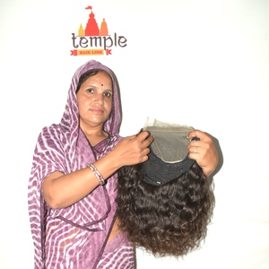Perruque à fermeture en dentelle transparente HD 44 - 100% Cheveux Indiens Remy, double trame machine, pointes à tirage simple, fixation par clips/tissage - Product Image 5