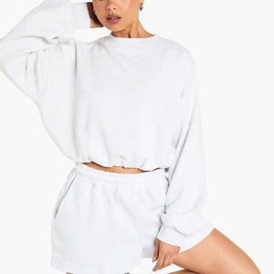 Ensemble court coupe décontractée couleur unie coupe-vent et imperméable sur mesure OEM/ODM pour femme – Tenue décontractée - Product Image 3