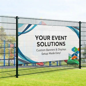 ป้ายตาข่ายพีวีซีพิมพ์ลาย UV สำหรับภายนอกอาคาร ป้ายโฆษณาแบบแขวนรั้ว ทนลม - Product Image 3