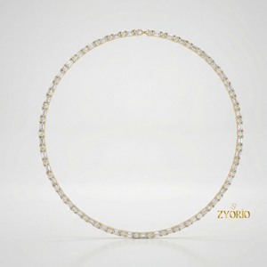 Collar de Lujo con Cadena de Eslabones y Colgante de Diamante Cultivado en Laboratorio, Chapado en Oro Rosa sobre Plata 925, Estilo Clásico, para Compromiso y Fiestas - Product Image 2