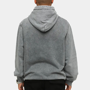 Sudadera con Capucha de Invierno Estilo Vintage Personalizada, 100% Algodón, para Hombre, Gruesa, Talla Grande, Manga Regular, Impermeable - Product Image 5