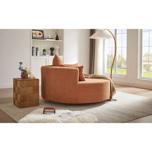 Poltrona Girevole a 360 Gradi con 3 Cuscini Rimovibili, Sedia Rotonda per Soggiorno, Camera da Letto, Ufficio - Product Image 2