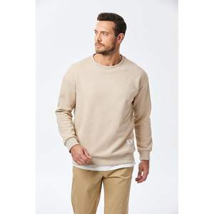 Custom Men's Casual Fashion Pullover <b>Sweatshirt</b> Crewneck Long Sleeve with 3D Geometric Texture <b>Embroidery</b> Sizes XXS-XL - Product Image 1