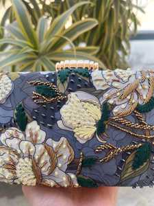 Embroidery Matching <b>Drawstring</b> Clutch jewelry bag Perfect Wedding Parties Multi Color Hanging Modern Bridal Gift Jewelry bag - Product Image 2