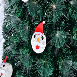 Albero di Natale in Fibra Ottica Pre-Illuminato da 6 Piedi, Albero Artificiale Realistico con LED Multicolore, Stella sulla Cima e Fiocchi di Neve per le Festività - Product Image 5