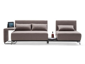 Lit de repos moderne de luxe en teck massif, convertible en canapé sectionnel multi-positions sans accoudoirs, lit de jour intelligent pliable, gain de place - Product Image 4